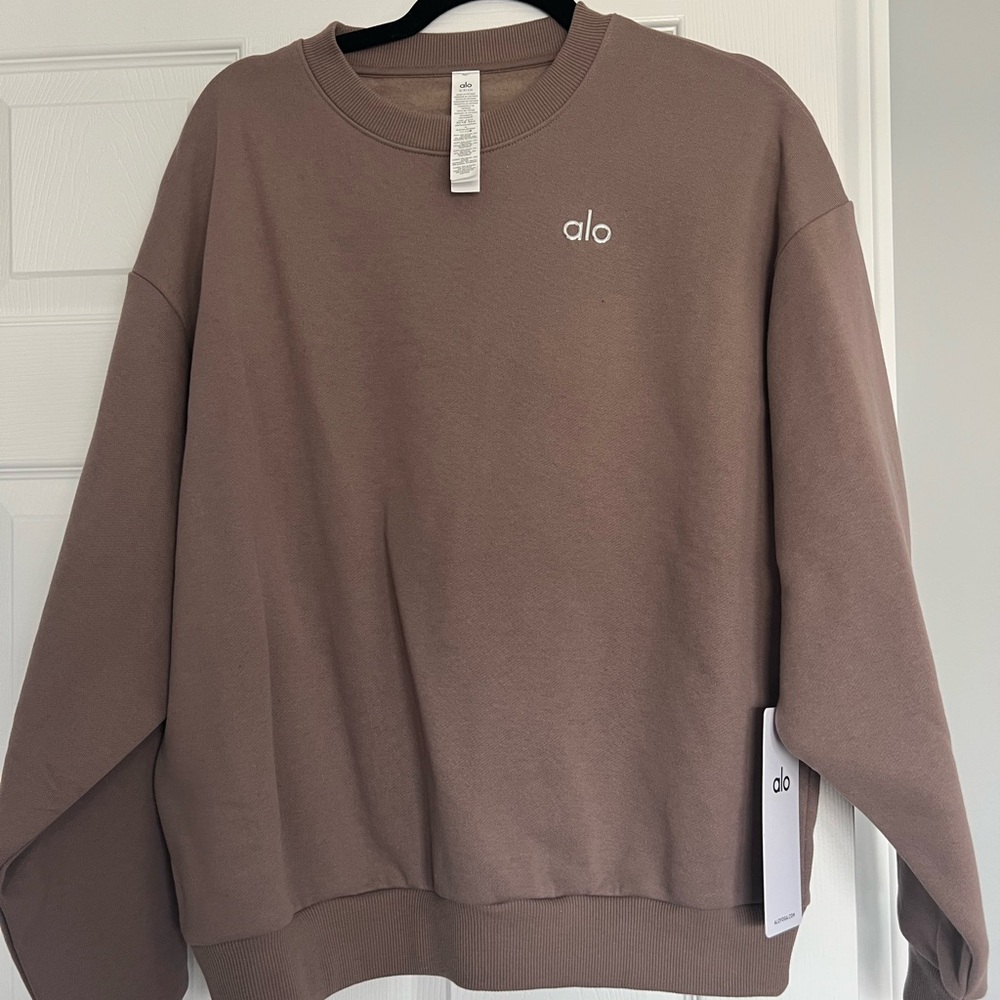 ALO Yoga Women's Crewneck Sweatshirt - Taupe Brown